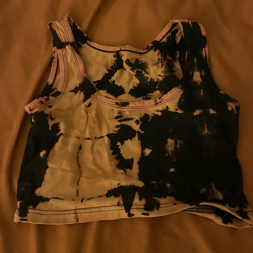 SHEIN DIY bleach dyed crop top
